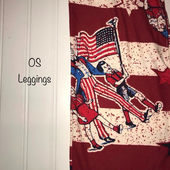 Lularoe XXS Black Tank outfit set OS leggings americana floral womens tween BNWT - Picture 3 of 5